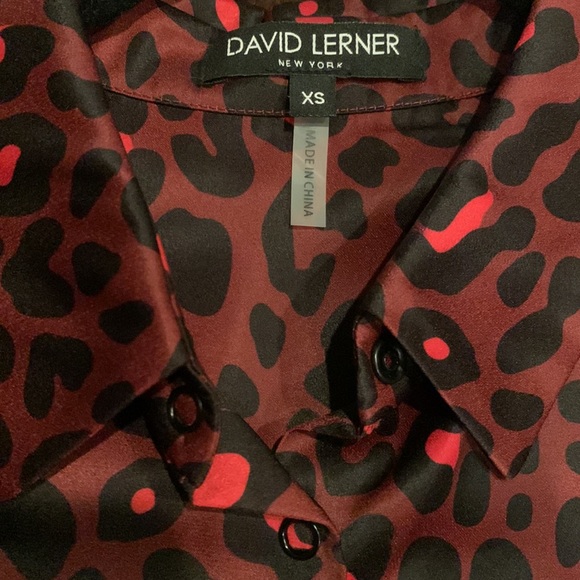 David Lerner Cheetah print blouse - Picture 5 of 6